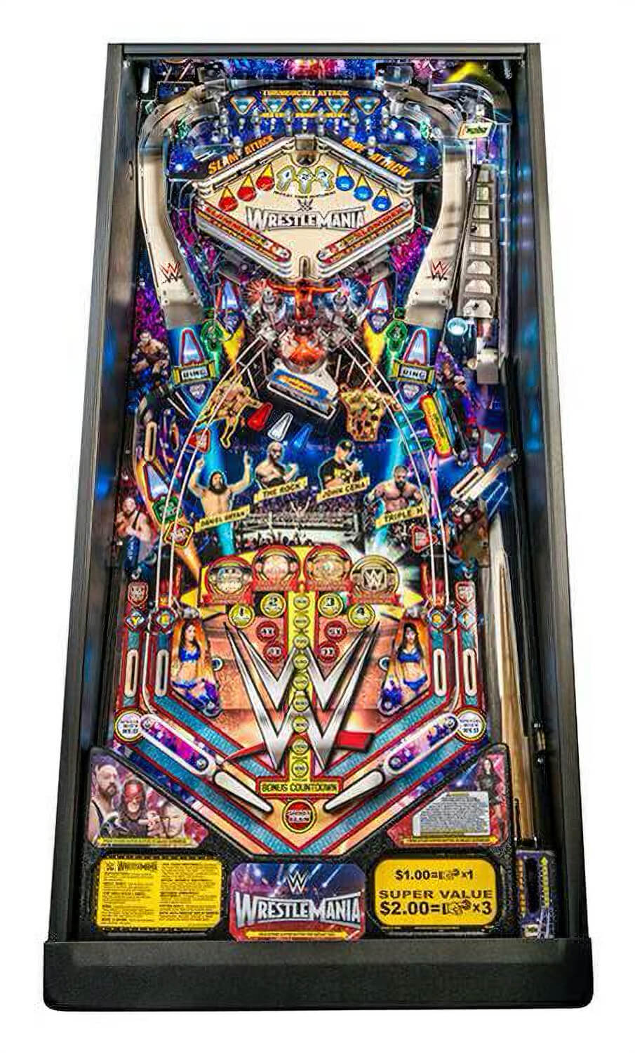 WWE Wrestlemania Pro Pinball Machine by Stern - Image 2